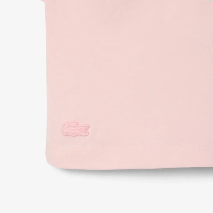 Katoen T-shirt met contrasterend embleem
