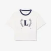 Katoen T-shirt met contrasterend embleem