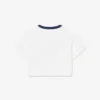 Katoen T-shirt met contrasterend embleem