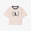 Katoen T-shirt met contrasterend embleem