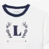 Katoen T-shirt met contrasterend embleem