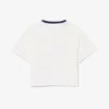 Katoen T-shirt met contrasterend embleem