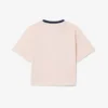Katoen T-shirt met contrasterend embleem