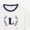 Katoen T-shirt met contrasterend embleem