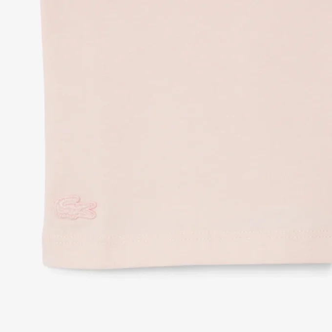Katoen T-shirt met contrasterend embleem