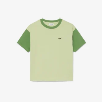 Katoen T-shirt met contrasterende rand