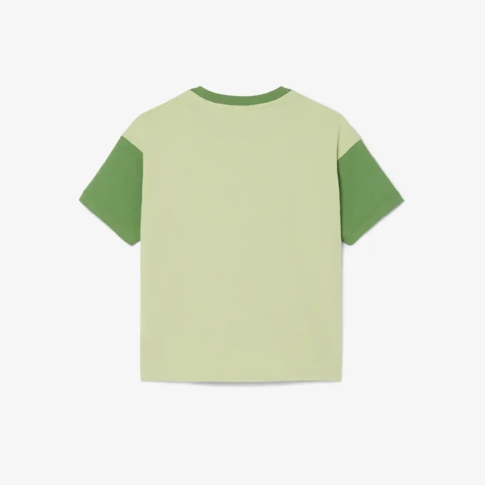 Katoen T-shirt met contrasterende rand