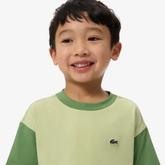 Katoen T-shirt met contrasterende rand