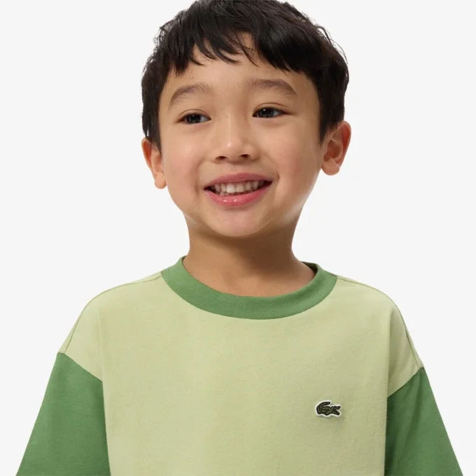 Katoen T-shirt met contrasterende rand