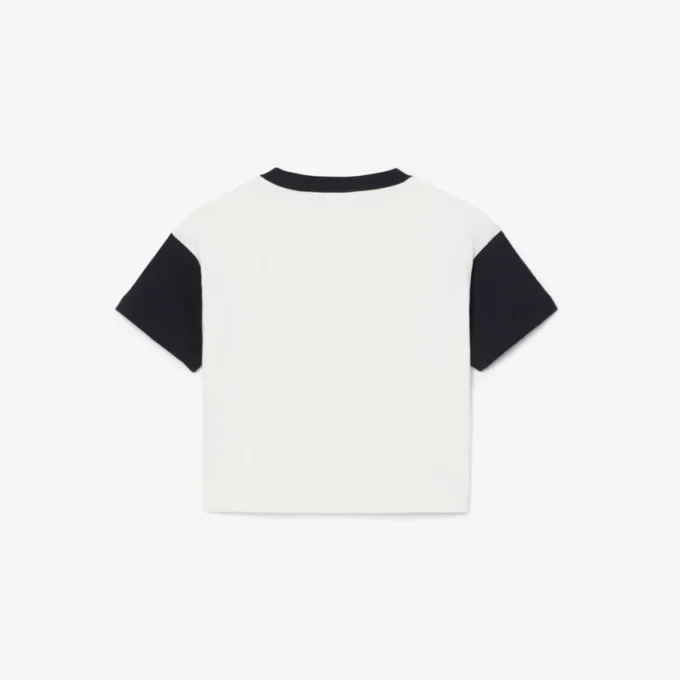 Katoen T-shirt met contrasterende rand