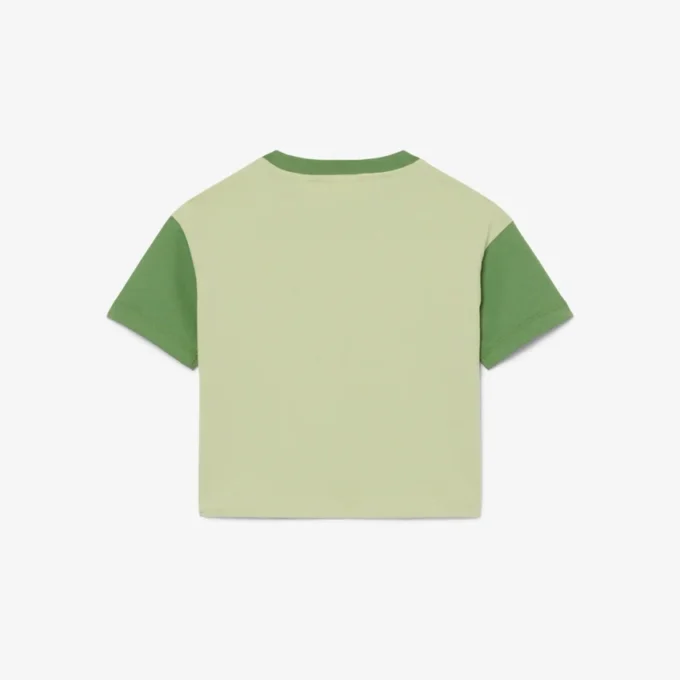 Katoen T-shirt met contrasterende rand