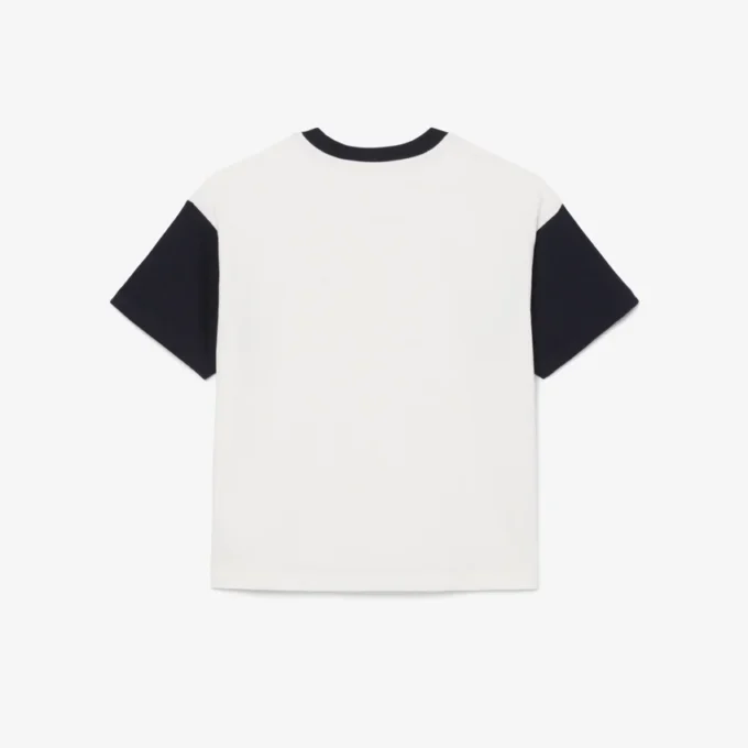 Katoen T-shirt met contrasterende rand