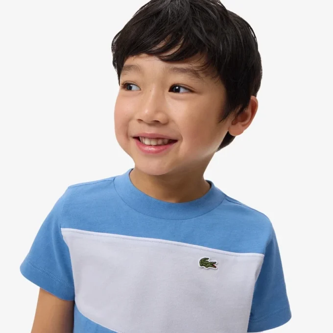 Katoen T-shirt met kleurblokken