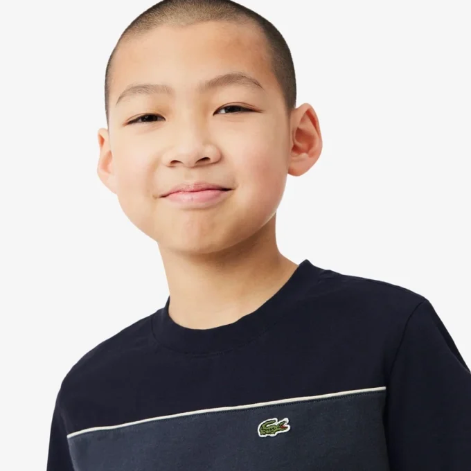 Katoen T-shirt met kleurblokken
