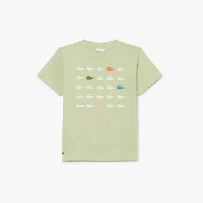 Katoen T-shirt met krokodillenprint