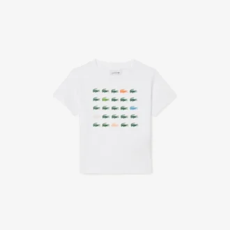 Katoen T-shirt met krokodillenprint