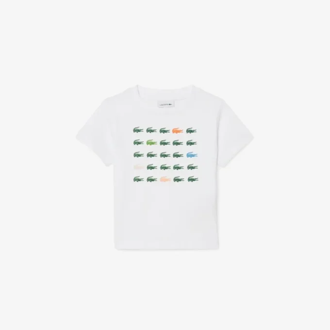 Katoen T-shirt met krokodillenprint