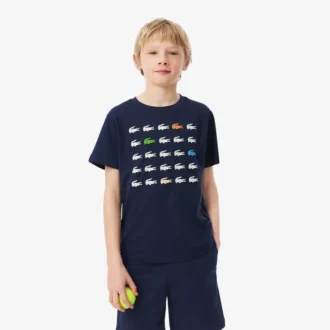Katoen T-shirt met krokodillenprint