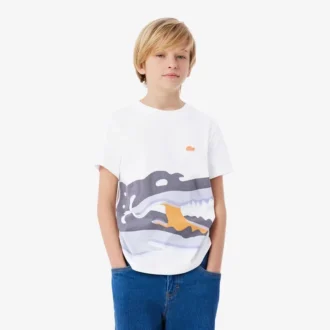 Katoen T-shirt met krokodillenprint