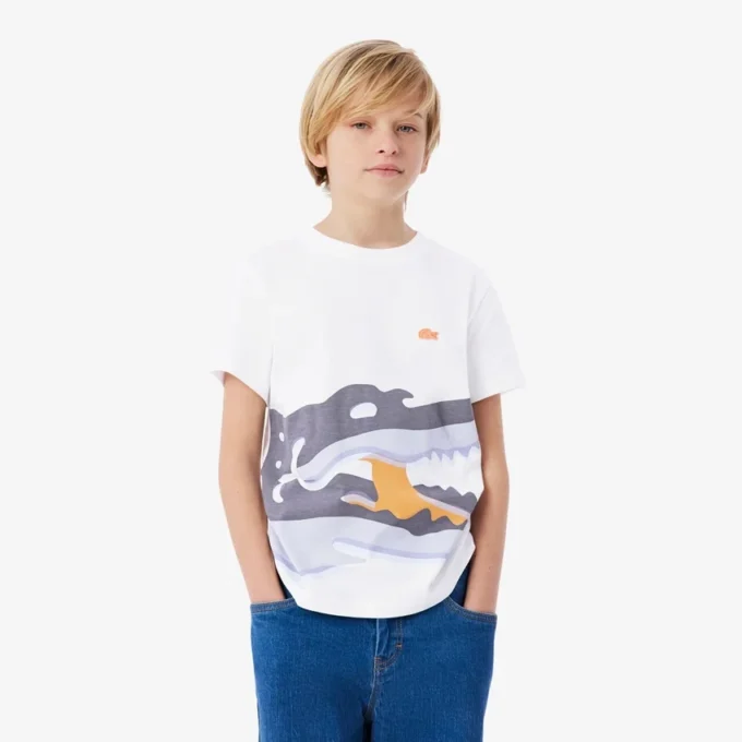 Katoen T-shirt met krokodillenprint