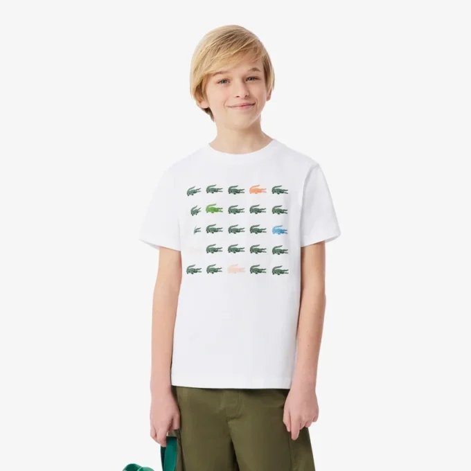 Katoen T-shirt met krokodillenprint