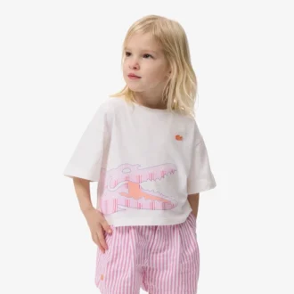 Katoen T-shirt met krokodillenprint