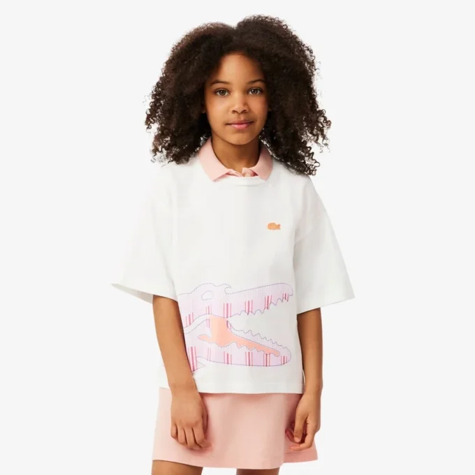 Katoen T-shirt met krokodillenprint
