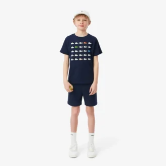 Katoen T-shirt met krokodillenprint