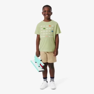 Katoen T-shirt met krokodillenprint