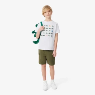 Katoen T-shirt met krokodillenprint