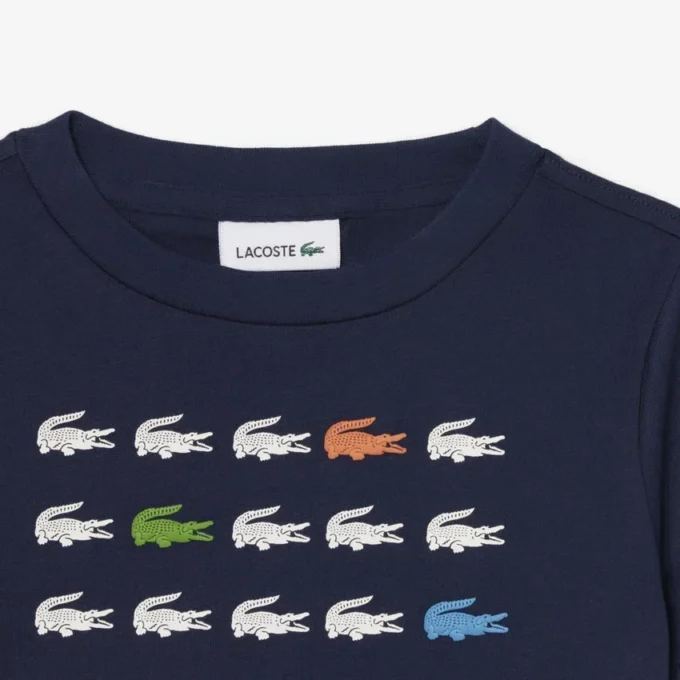 Katoen T-shirt met krokodillenprint