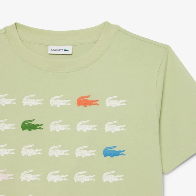 Katoen T-shirt met krokodillenprint