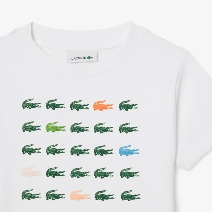 Katoen T-shirt met krokodillenprint