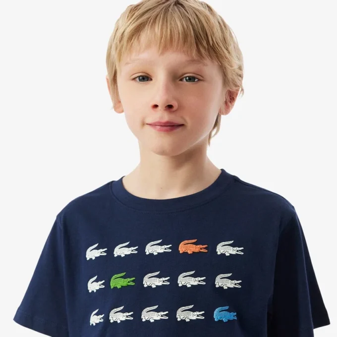 Katoen T-shirt met krokodillenprint