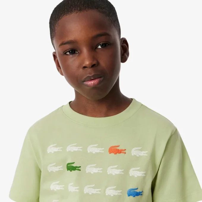 Katoen T-shirt met krokodillenprint
