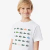 Katoen T-shirt met krokodillenprint