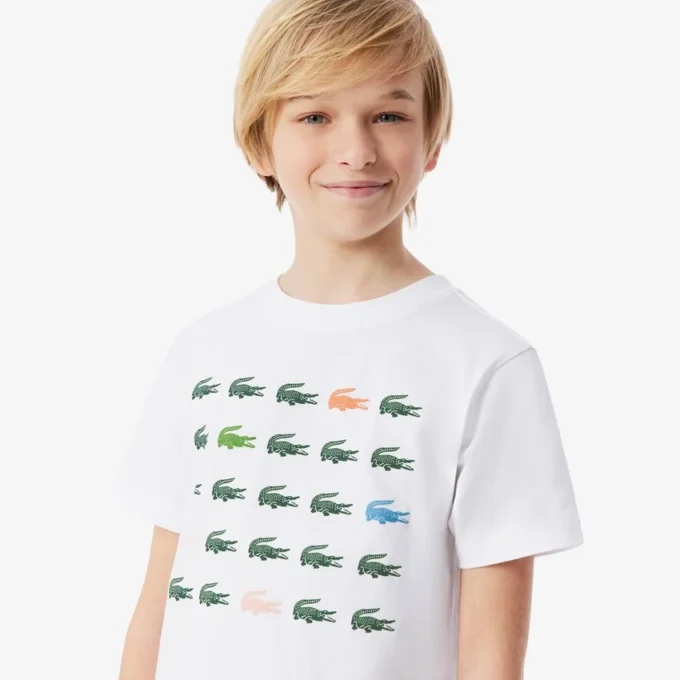Katoen T-shirt met krokodillenprint