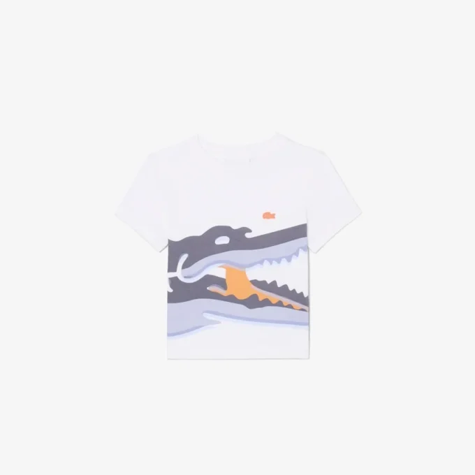 Katoen T-shirt met krokodillenprint