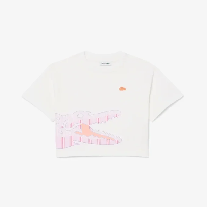 Katoen T-shirt met krokodillenprint