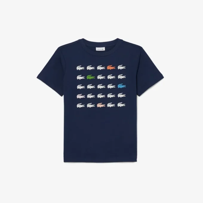 Katoen T-shirt met krokodillenprint