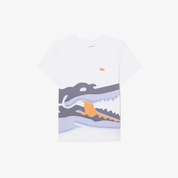 Katoen T-shirt met krokodillenprint