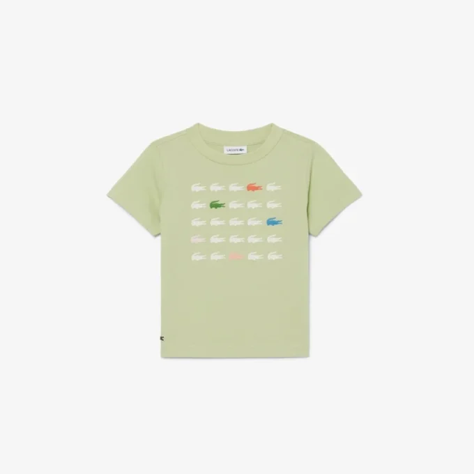 Katoen T-shirt met krokodillenprint