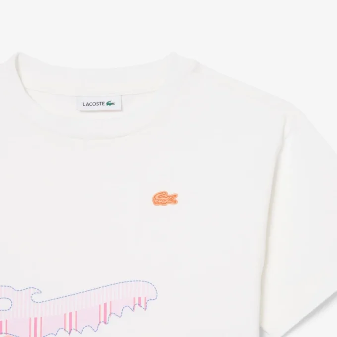 Katoen T-shirt met krokodillenprint