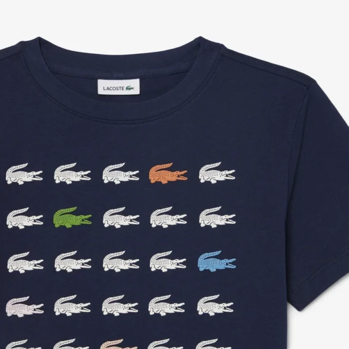 Katoen T-shirt met krokodillenprint