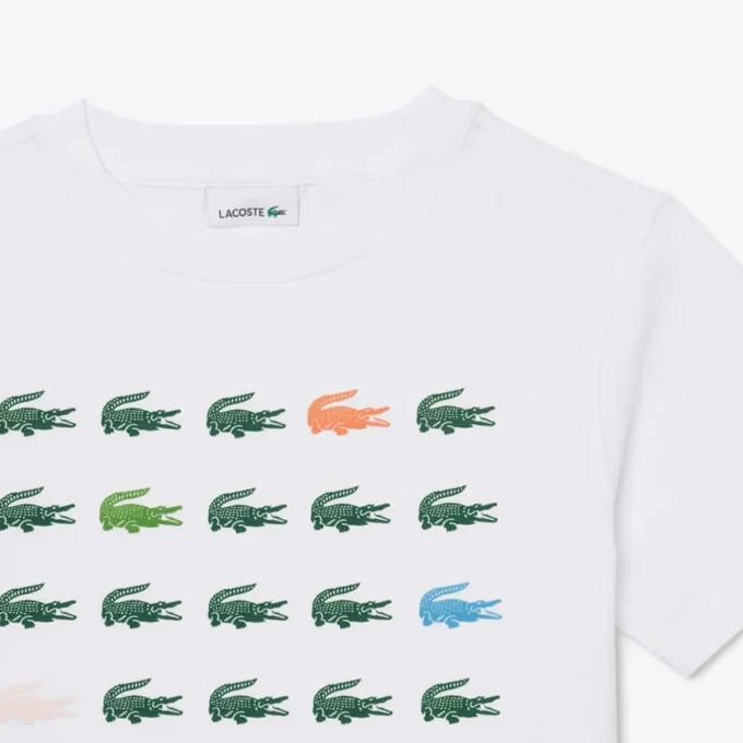 Katoen T-shirt met krokodillenprint