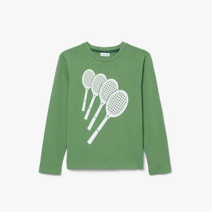 Katoen T-shirt met lange mouwen