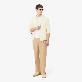 Katoenen chino met rechte pasvorm