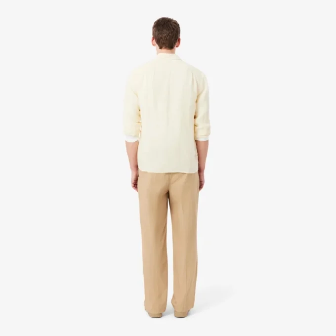 Katoenen chino met rechte pasvorm