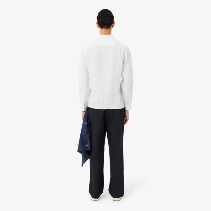 Katoenen chino met rechte pasvorm