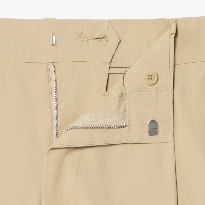 Katoenen chino met rechte pasvorm